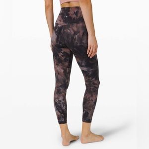 Lululemon 🍋 Align High Rise Pant 25" Diamond Dye Graphite Grey Pink Pastel